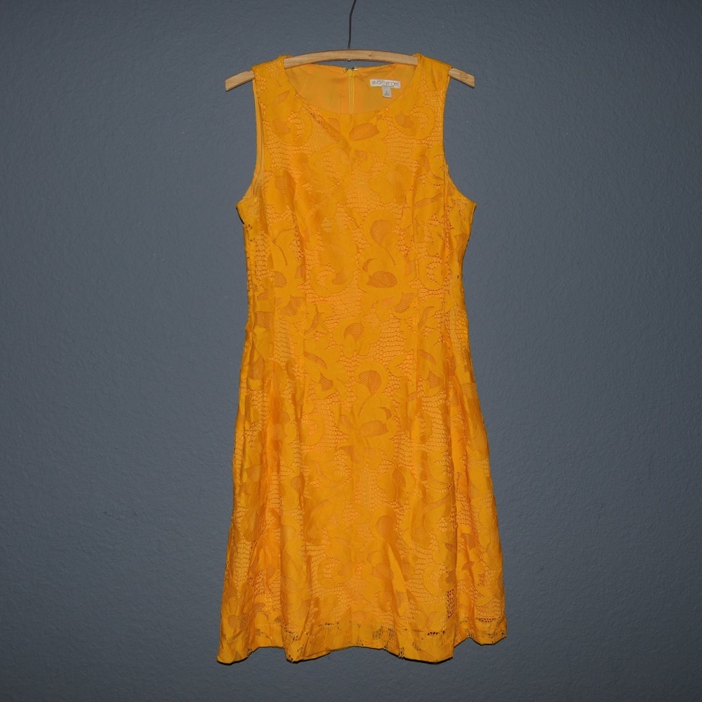 EVA MENDES x NY&CO Yellow Maria Lace Dress [F8] - Picture 2 of 7